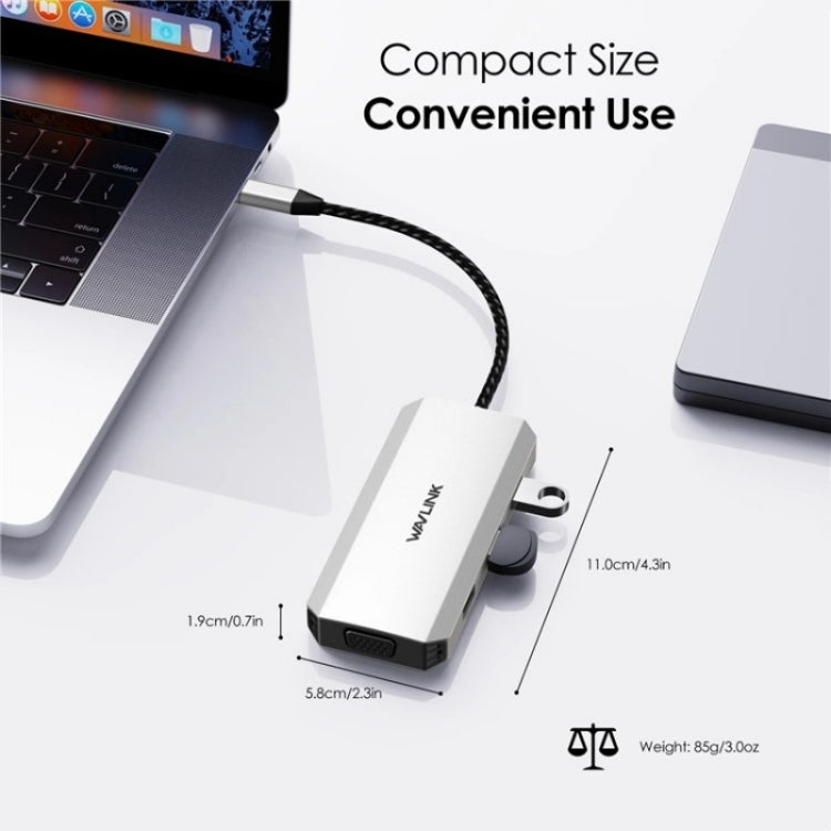 Lisslune | WAVLINK UMD304 Converter USB-C to Dual HD 4K 60Hz HUB 7-in-1 Laptop Docking Station