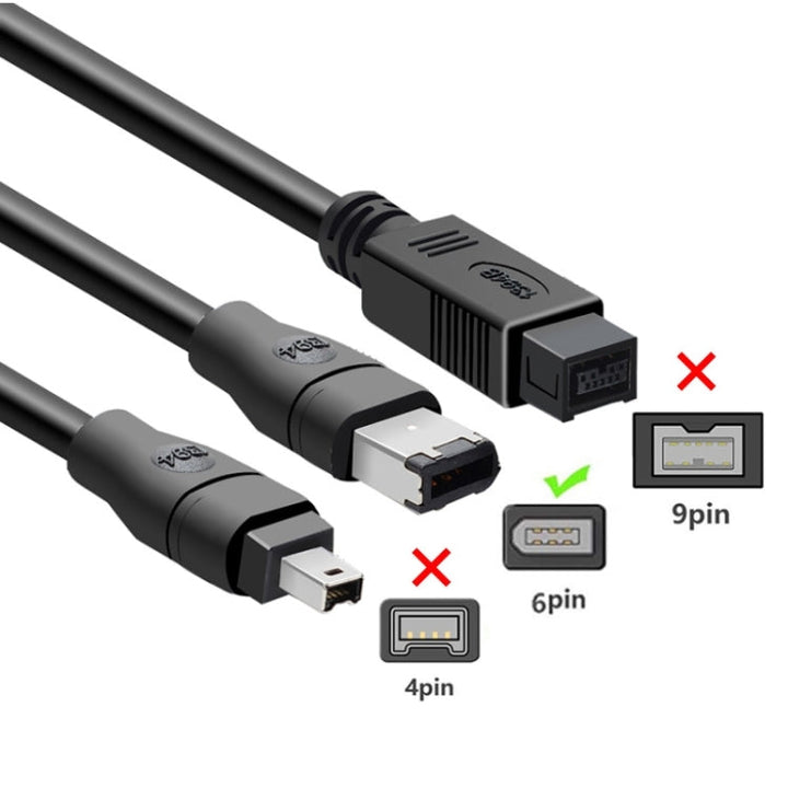 Lisslune | JUNSUNMAY Firewire IEEE 1394 6 Pin Male to USB 2.0 Male Adapter Converter Cable, Length: 4.5 m