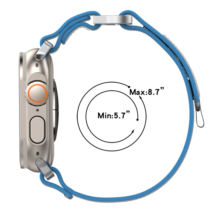 Lisslune | For Apple Watch SE 40mm Double Loop and Loop Fast Nylon Band (Yellow + Beige)