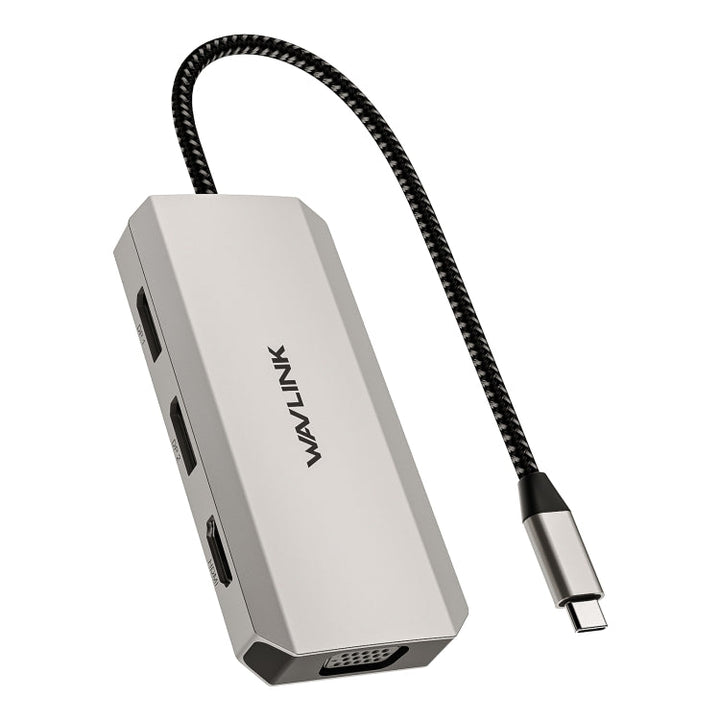Lisslune | WAVLINK WL-UMD305 7 in 1 4K DP / HDMI Quad Display USB-C Hub Dock Multi-Port Adapter