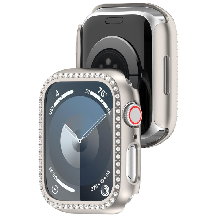 Lisslune | For Apple Watch SE 2023 44mm Diamond Hollow PC Watch Case (Starlight)