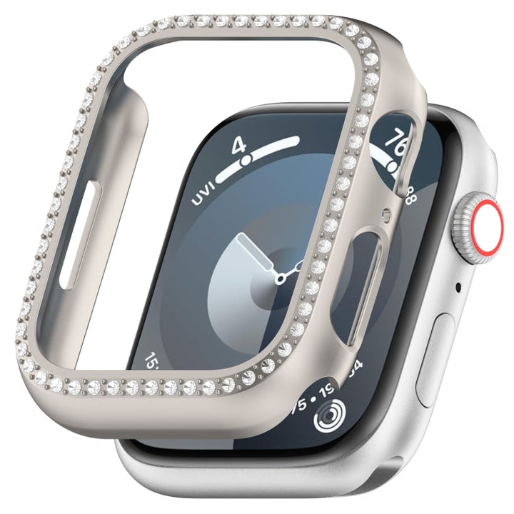 Lisslune | For Apple Watch SE 2023 44mm Diamond Hollow PC Watch Case (Starlight)