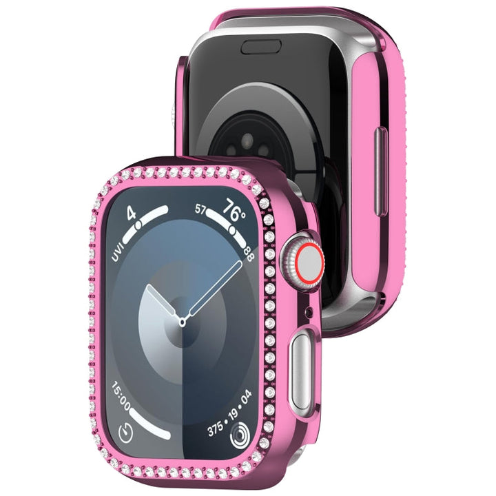 Lisslune | For Apple Watch Series 8 45mm Diamond Hollow PC Watch Case (Pink)