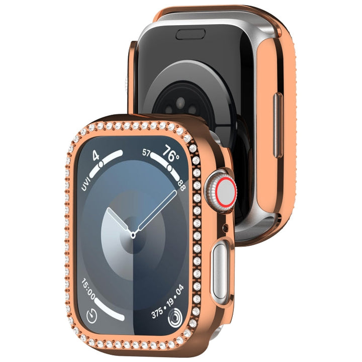 Lisslune | For Apple Watch SE 2022 44mm Diamond Hollow PC Watch Case (Rose Gold)