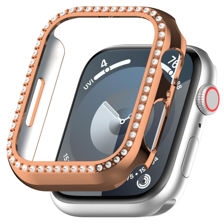 Lisslune | For Apple Watch SE 2022 44mm Diamond Hollow PC Watch Case (Rose Gold)