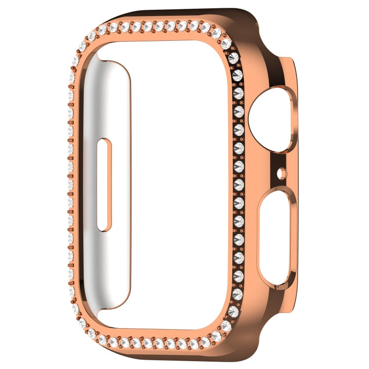 Lisslune | For Apple Watch SE 2022 44mm Diamond Hollow PC Watch Case (Rose Gold)