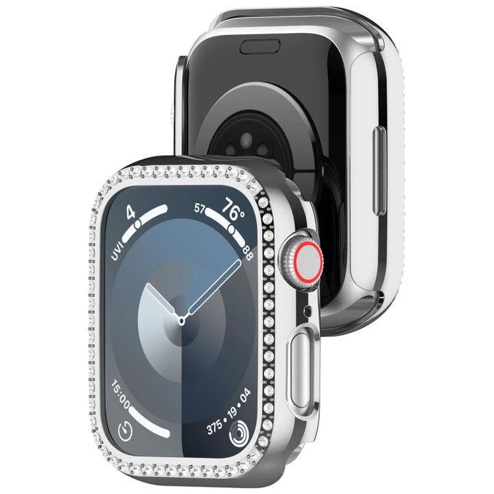 Lisslune | For Apple Watch Series 7 45mm Diamond Hollow PC Watch Case (Silver)