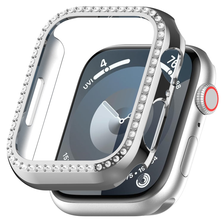 Lisslune | For Apple Watch Series 7 45mm Diamond Hollow PC Watch Case (Silver)