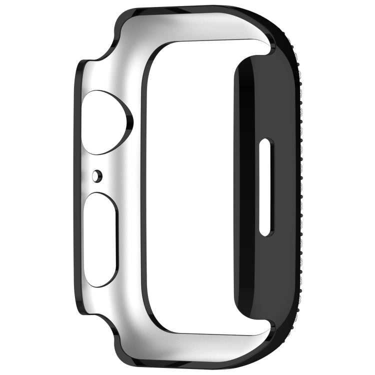 Lisslune | For Apple Watch Series 7 45mm Diamond Hollow PC Watch Case (Black)