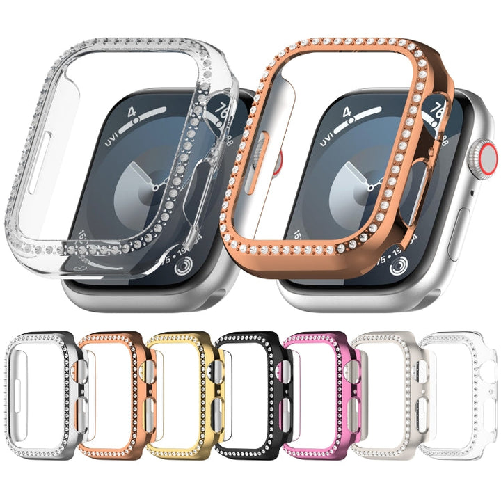 Lisslune | For Apple Watch Series 7 45mm Diamond Hollow PC Watch Case (Silver)