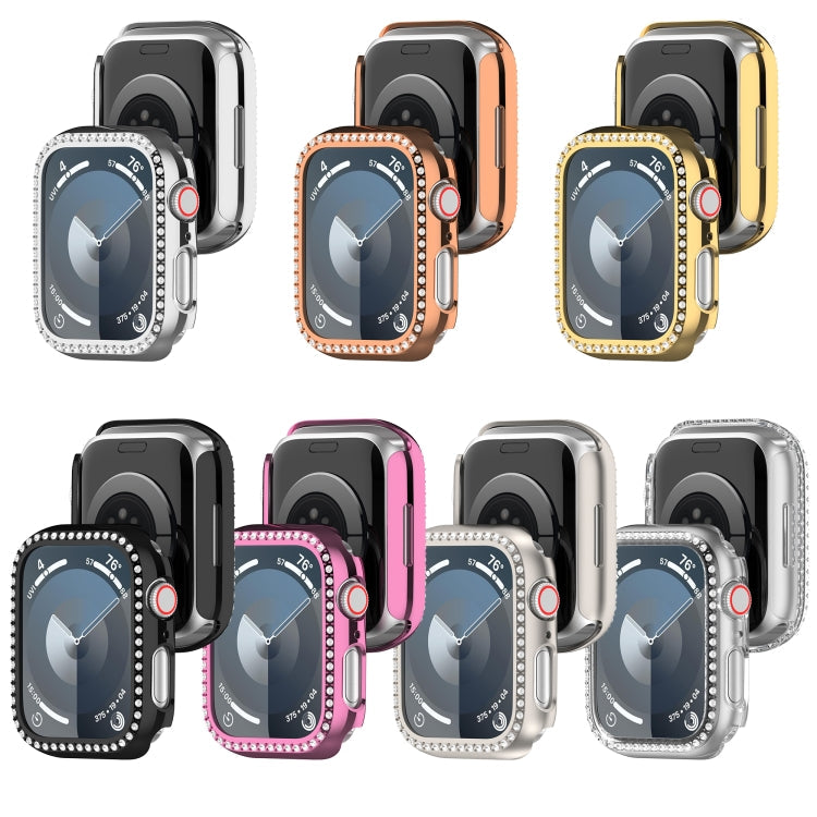 Lisslune | For Apple Watch Series 7 45mm Diamond Hollow PC Watch Case (Silver)
