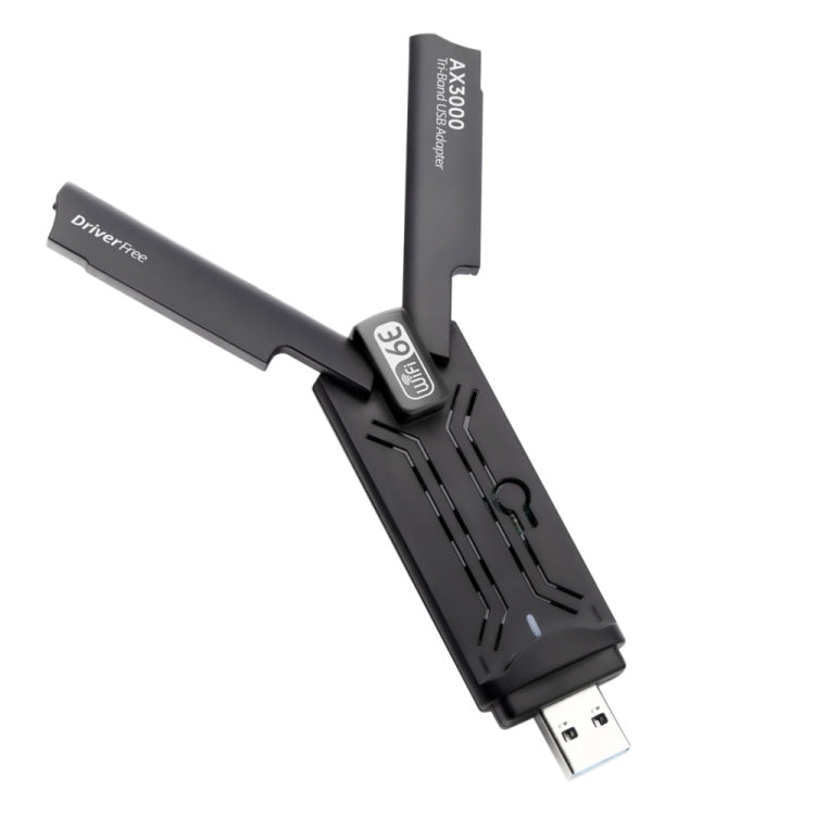 Lisslune | WD-AX3000 For Desktop PC WiFi Receiver USB 3.0 WiFi6 Driverless Wireless Network Card (Red)