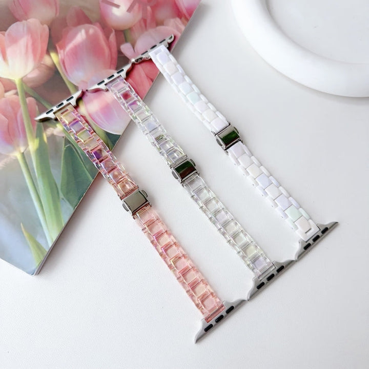 Lisslune | For Apple Watch Ultra 49 mm Laser PC Colorful 12 mm Slim Watch Band (Transparent)
