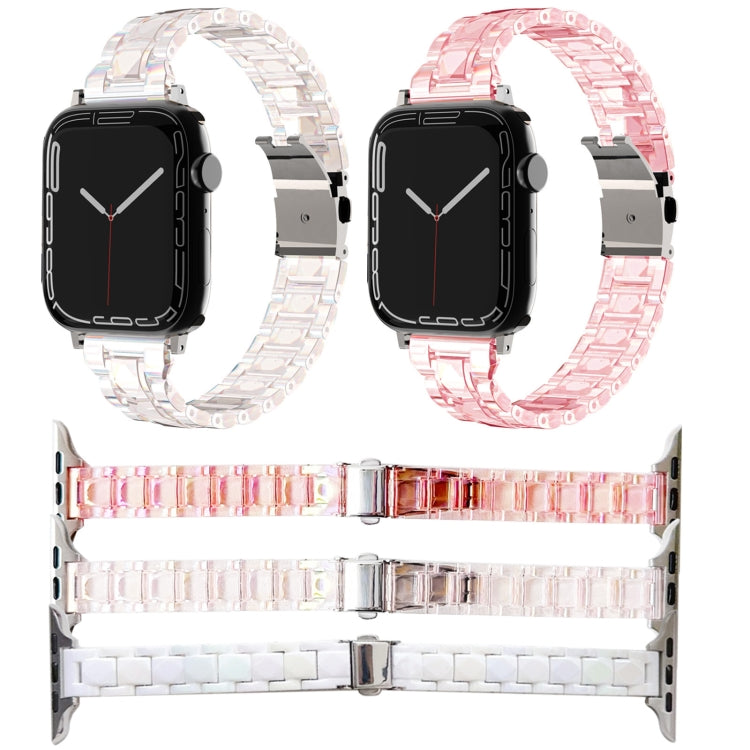 Lisslune | For Apple Watch Ultra 49mm Laser PC Colorful 20mm Slim Bracelet (Pink)