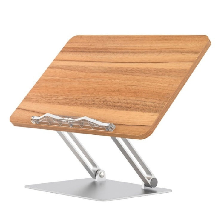 Lisslune | BG-4 Desktop Book Reading Holder Aluminum Alloy + Wooden Plate Textbook Tablet Holder Stand