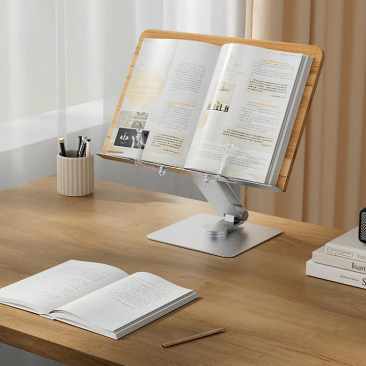 Lisslune | BG-2VB adjustable laptop holder hands-free 360 degree rotatable book stand for reading