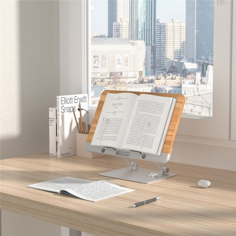 Lisslune | BG-2S Height Adjustable Laptop Stand ABS + Aluminum Alloy Desk Book Stand for Reading