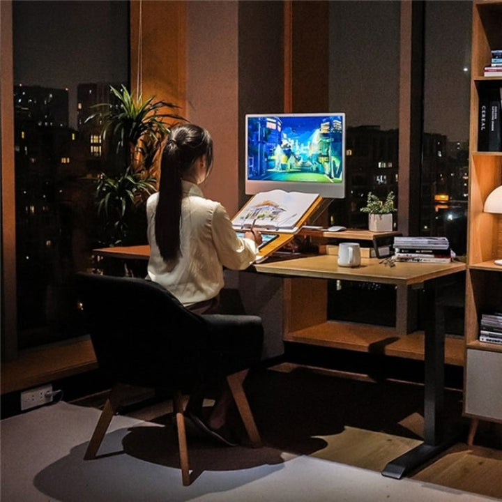Lisslune | BG-2S Height Adjustable Laptop Stand ABS + Aluminum Alloy Desk Book Stand for Reading