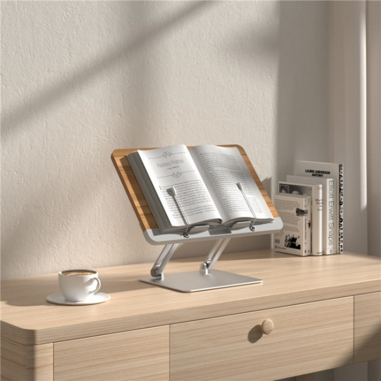 Lisslune | BG-2S Height Adjustable Laptop Stand ABS + Aluminum Alloy Desk Book Stand for Reading