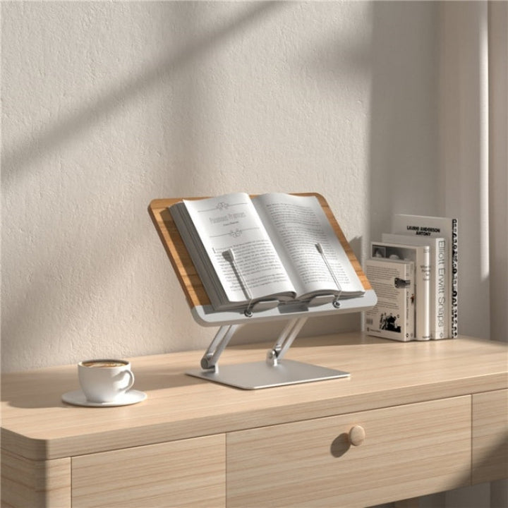 Lisslune | BG-2S Height Adjustable Laptop Stand ABS + Aluminum Alloy Desk Book Stand for Reading