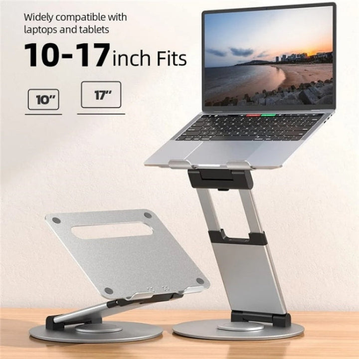 Lisslune | AS018-XS For 10-17 inch device 360 degree rotatable adjustable laptop holder desk stand (Silver)