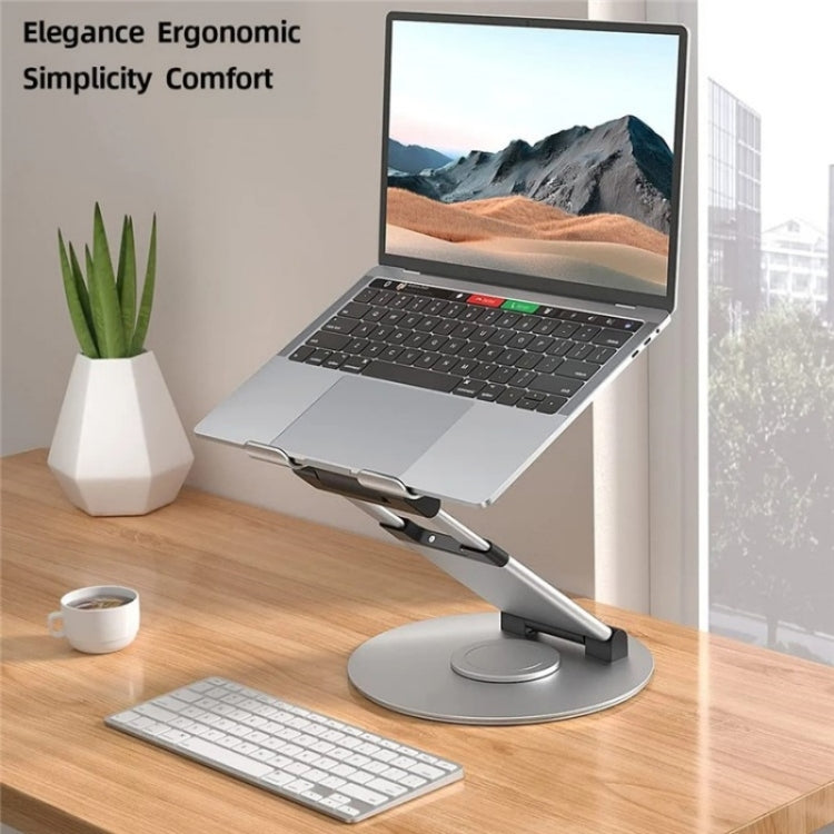 Lisslune | AS018-XS For 10-17 inch devices 360 degree rotatable adjustable laptop holder desktop stand (Gray)