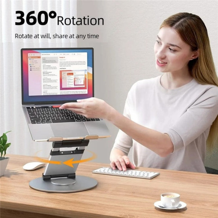 Lisslune | AS018-XS For 10-17 inch devices 360 degree rotatable adjustable laptop holder desktop stand (Gray)