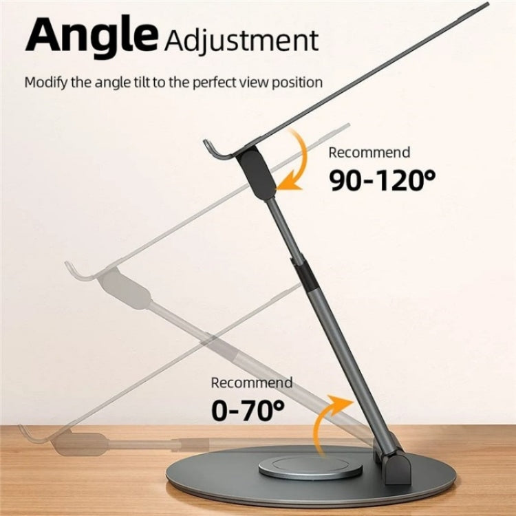 Lisslune | AS018-XS For 10-17 inch device 360 degree rotatable adjustable laptop holder desk stand (Silver)