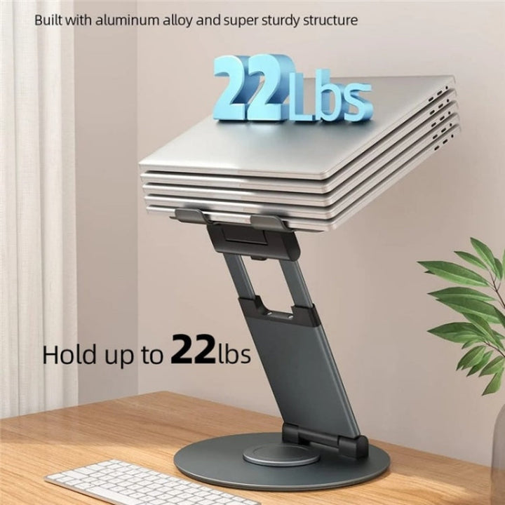 Lisslune | AS018-XS For 10-17 inch devices 360 degree rotatable adjustable laptop holder desktop stand (Gray)