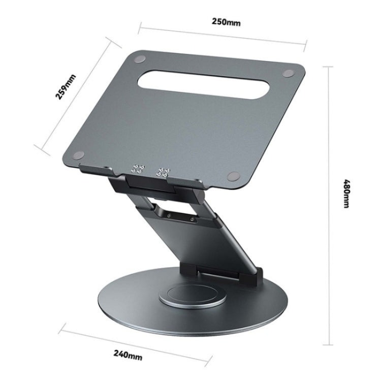 Lisslune | AS018-XS For 10-17 inch device 360 degree rotatable adjustable laptop holder desk stand (Silver)