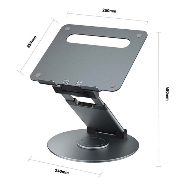 Lisslune | AS018-XS For 10-17 inch devices 360 degree rotatable adjustable laptop holder desktop stand (Gray)