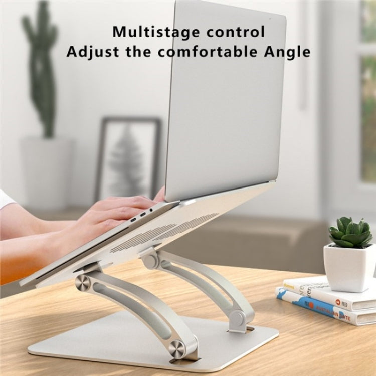 Lisslune | AS010-BMW Aluminum Alloy Laptop Computer Riser Desktop Laptop Stand Holder (Gray)