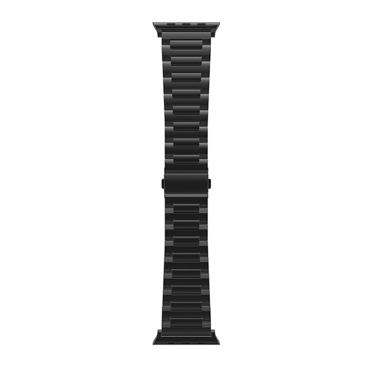 Lisslune | For Apple Watch SE 2023 44mm I-shaped titanium watch strap (Black)
