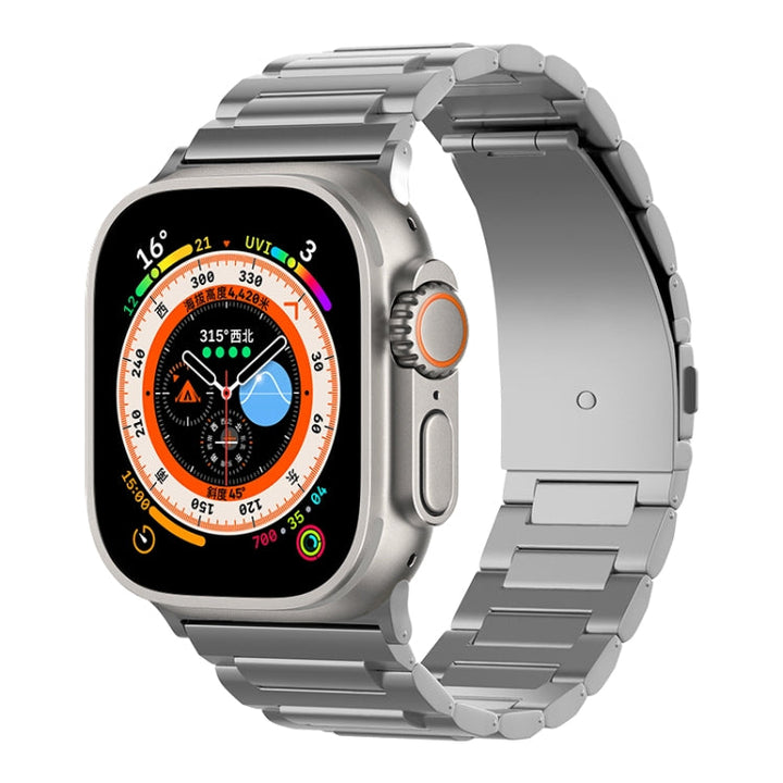 Lisslune | For Apple Watch Series 8 45mm I-shaped titanium watch band (Gray)