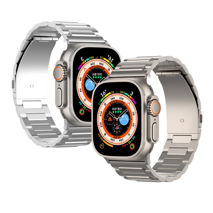 Lisslune | For Apple Watch SE 2023 44mm I-shaped titanium watch strap (Black)