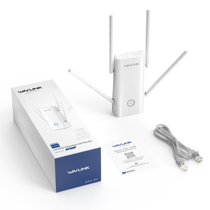 Lisslune | Wavlink WN583AX3 AX3000 Dual Band WiFi Repeater/AP/Router/Mesh Mode WiFi Extender, Plug:UK Plug