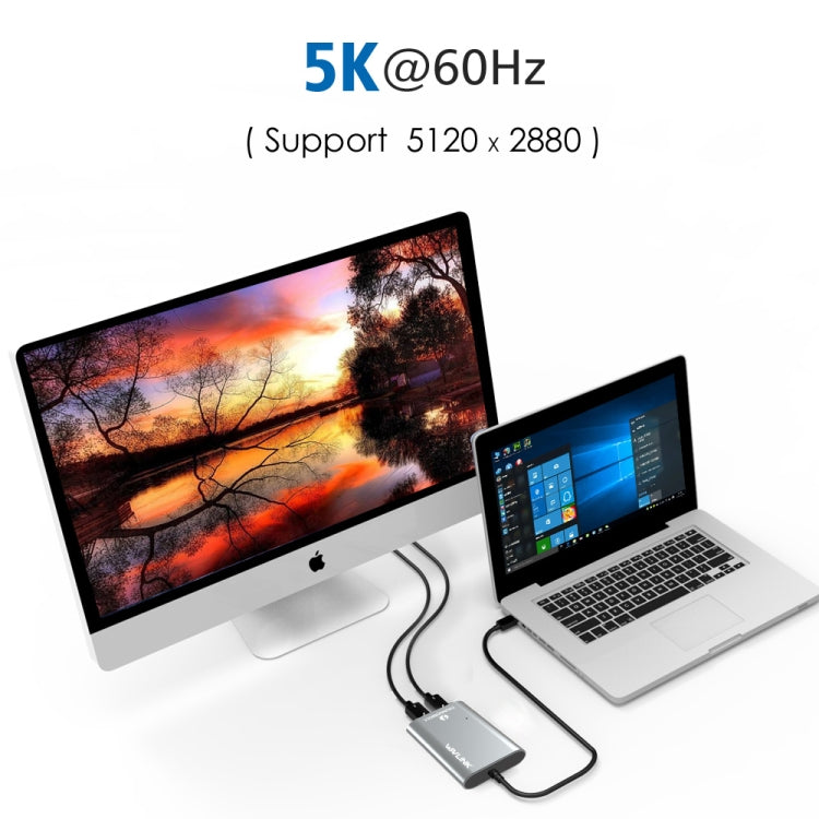Lisslune | WAVLINK UTA21D DP 4K/5K/8K Video Thunderbolt 3 Type-C to Dual DisplayPort Adapter