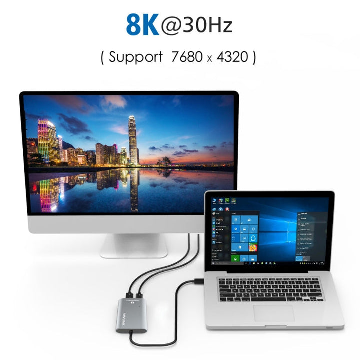 Lisslune | WAVLINK UTA21D DP 4K/5K/8K Video Thunderbolt 3 Type-C to Dual DisplayPort Adapter