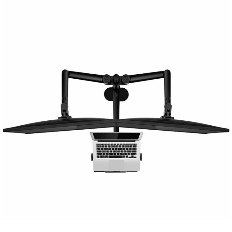 Lisslune | OL-10T Clip-on Desktop Stand Dual Computer Monitor Holder Laptop Holder