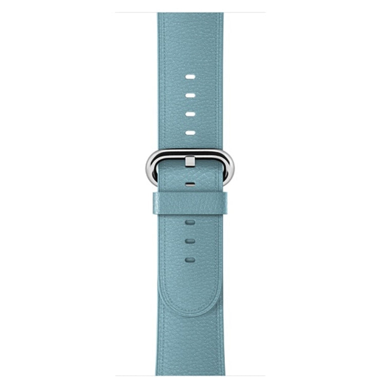 Lisslune | Classic Button Leather Watch Band for Apple Watch Series 3 & 2 & 1 38mm (Light Blue)