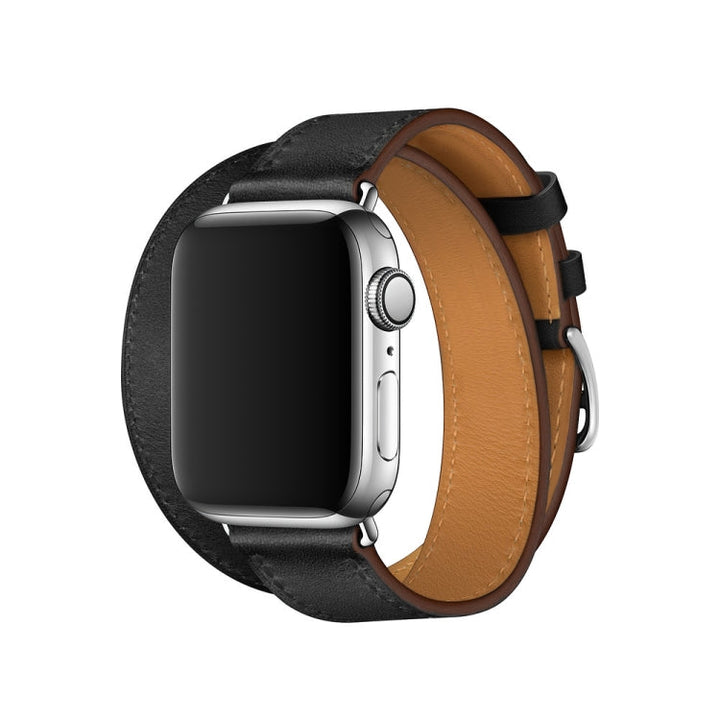 Lisslune | For Apple Watch 3 / 2 / 1 Generation 42mm Universal Leather Double Loop Watch Strap (blue)