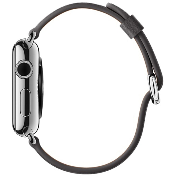 Lisslune | Classic Button Leather Wristband for Apple Watch Series 3 & 2 & 1 42mm (Gray)