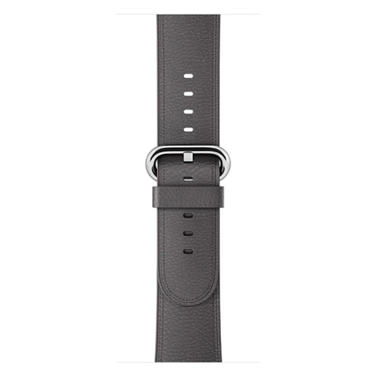 Lisslune | Classic Button Leather Wristband for Apple Watch Series 3 & 2 & 1 42mm (Gray)
