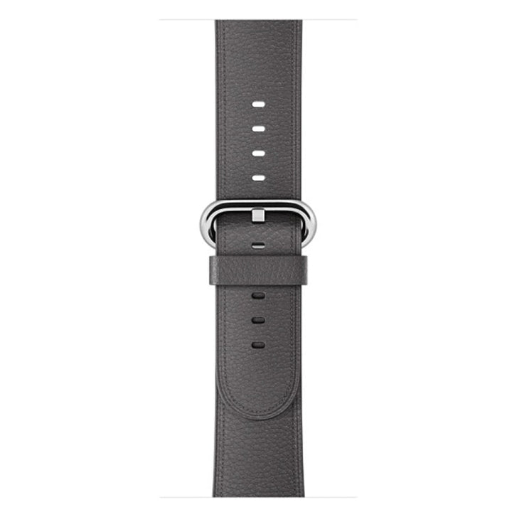 Lisslune | Classic Button Leather Wristband for Apple Watch Series 3 & 2 & 1 42mm (Gray)