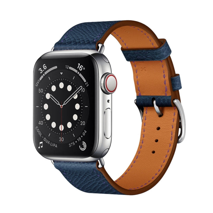 Lisslune | For Apple Watch 3 / 2 / 1 Generation 38mm Universal Leather Crossband (Dark Blue)