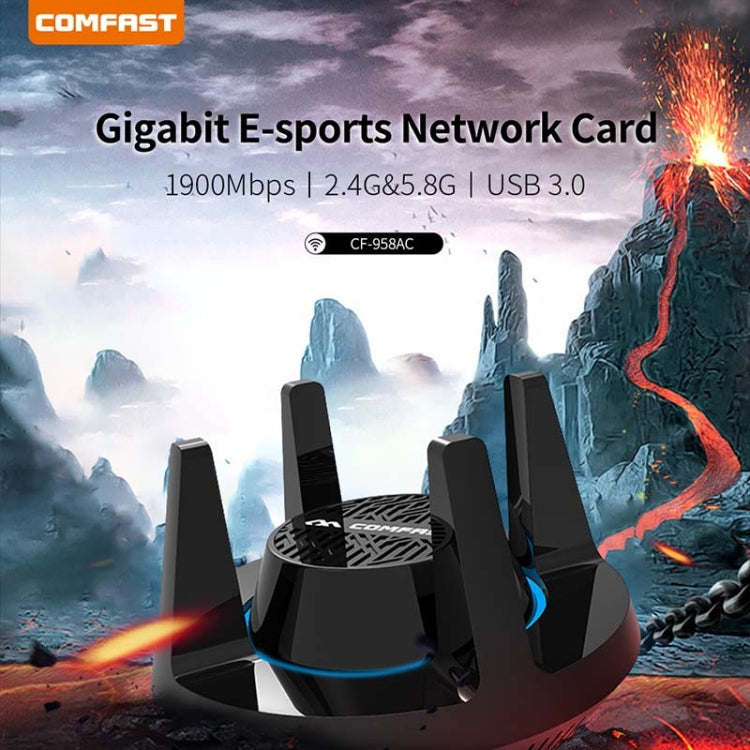Lisslune | Comfast CF-958AC High Performance PA Wifi Adapter 1900Mbps Gigabit E-Sport Network Card 2.4Ghz+5.8Ghz USB 3.0 PC Lan Dongle Receiver