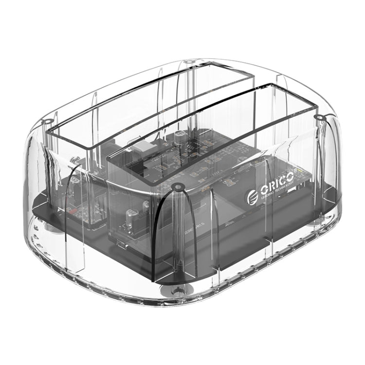 Lisslune | ORICO 6239U3 3.5/2.5-Inch 2-Bay Transparent USB3.0 Common Read & Write Hard Drive Dock