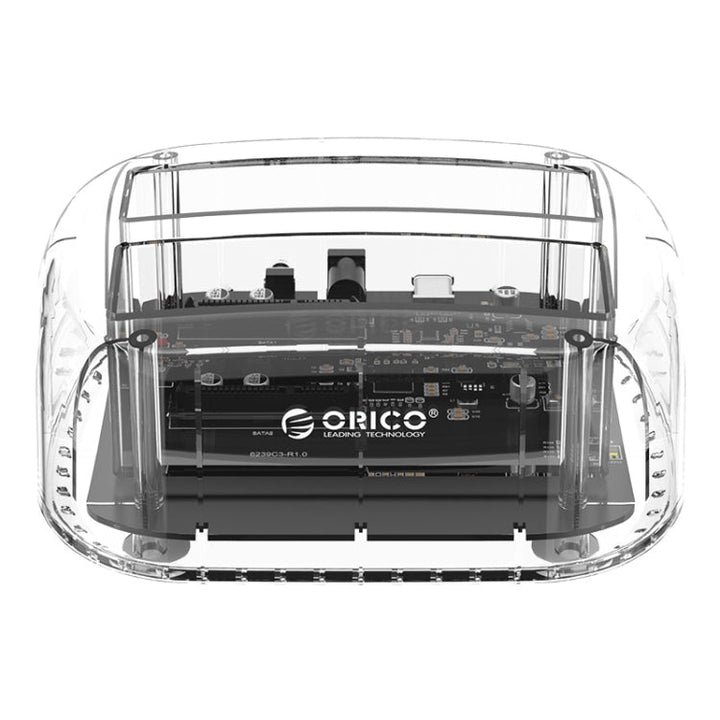 Lisslune | ORICO 6239C3 2.5/3.5 Inch 2 Bay Transparent Type-C Hard Drive Dock