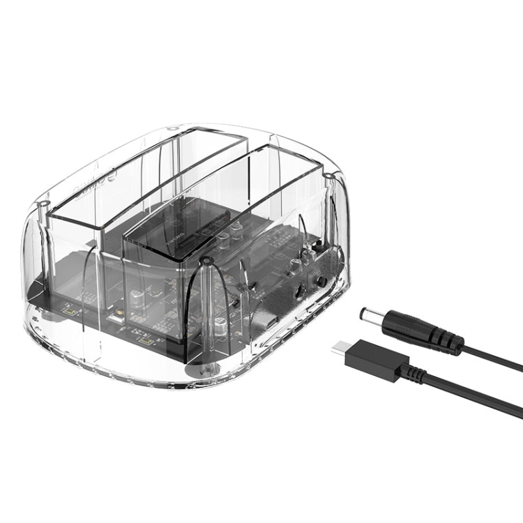 Lisslune | ORICO 6239C3 2.5/3.5 Inch 2 Bay Transparent Type-C Hard Drive Dock
