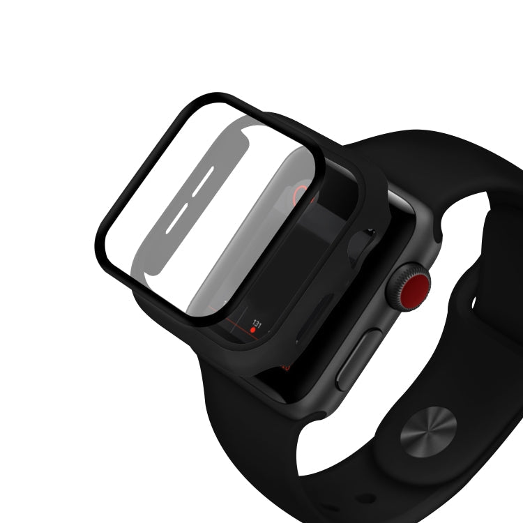Lisslune | ENKAY Hat-prince full protection PC case + tempered glass protection for Apple Watch Series 5 / 4 44mm (Black)